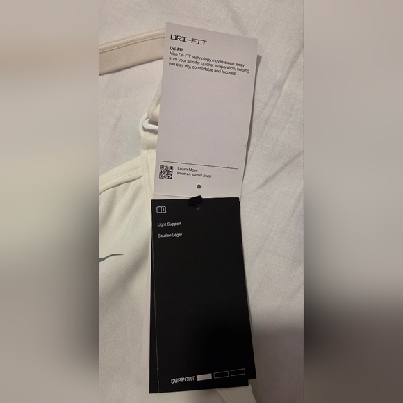 Nike Women's Dri-Fit White Sports Bra - Light Support - Picture 4 of 6